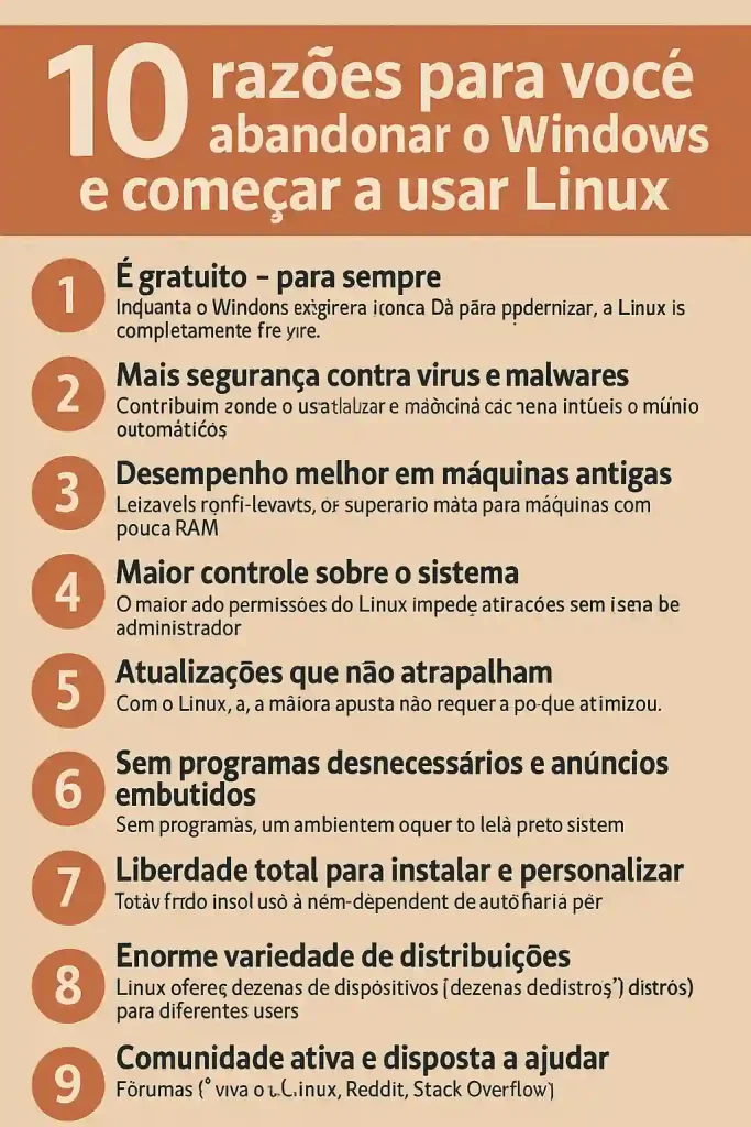 10 motivos para você abandonar o Windows e começar a usar Linux