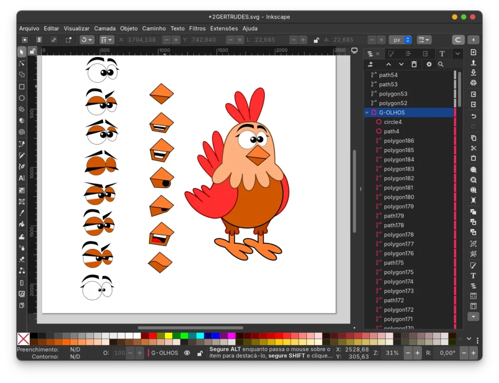 O Inkscape é outra ferramenta indispensável para quem trabalha com design gráfico no Linux
